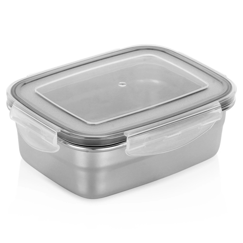 M.A.T. Group Dóza obdélníková nerez + PH víčko s klick uz. 0,5 l 14,5 x 11,5 x 5,2 cm