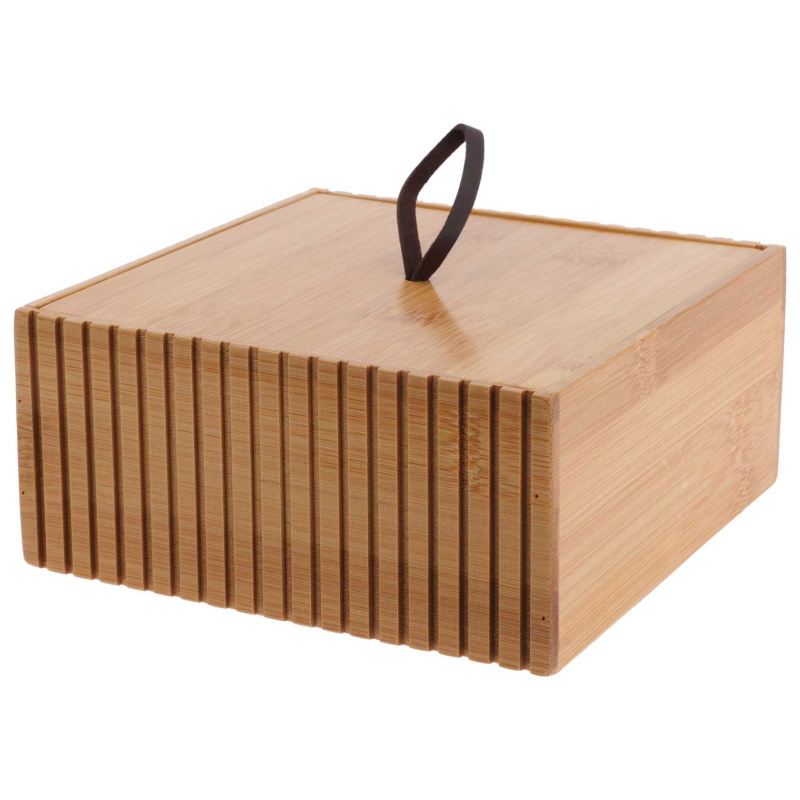 Bathroom Solutions Bambusový koupelnový organizér, 15 x 15 x 7 cm hnědý