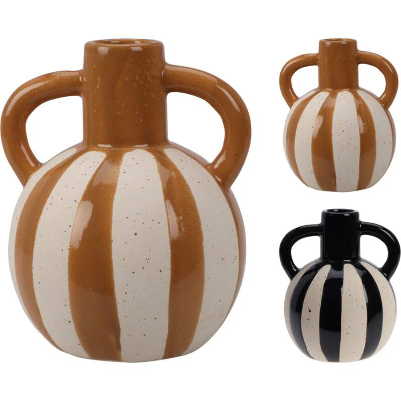 Koopman Váza s uchy různé barvy pr. 15,5 x 12,5 cm