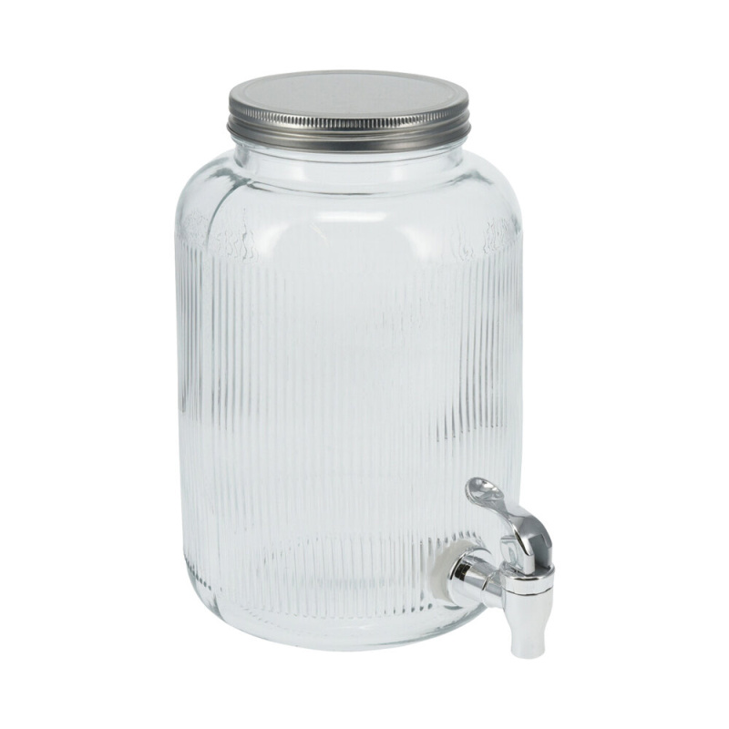 EH Excellent Houseware Skleněný džbán s kohoutkem, 4 l transparentní