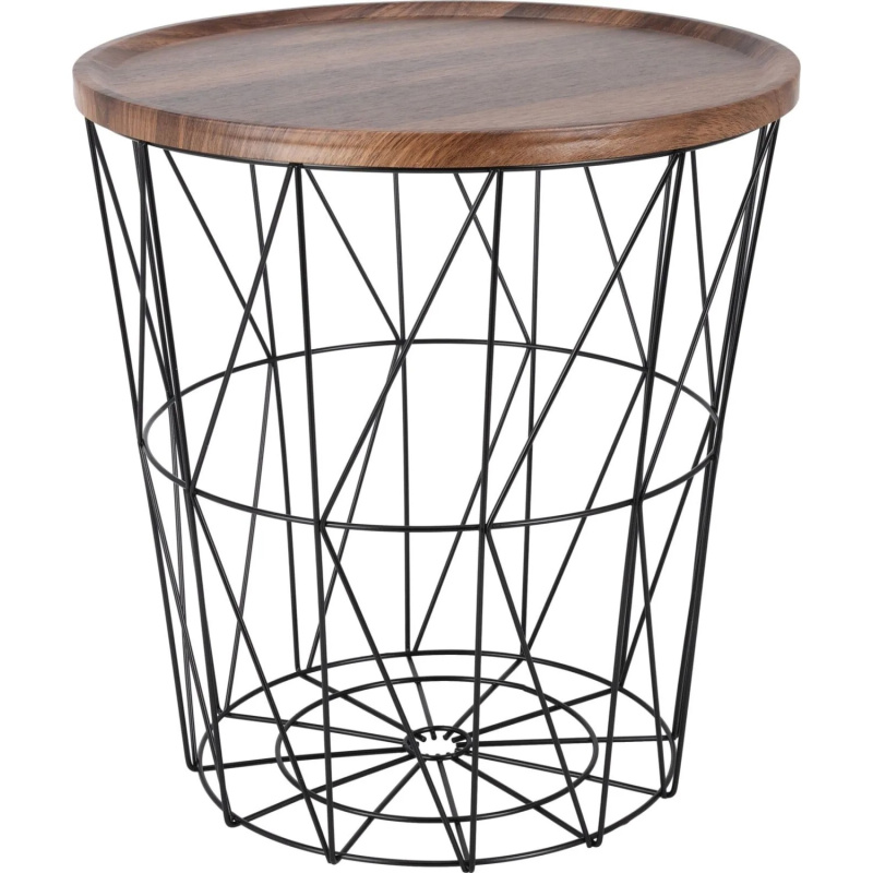 Home Styling Collection Odkládací stolek s košíkem, 37 x 39 cm, béžový béžová