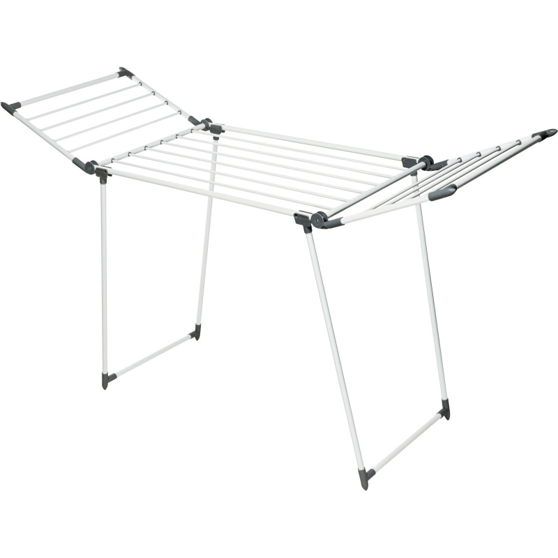 Storagesolutions Kovový sušák na prádlo, skládací, 110 cm bílý