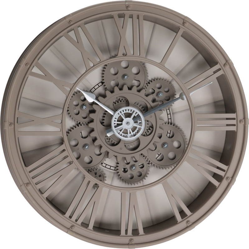 Home Styling Collection Nástěnné hodiny s viditelným mechanismem, Ø 39 cm, šedé šedá