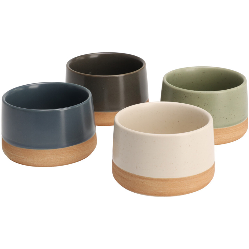 EH Excellent Houseware Keramické misky na občerstvení VOYO, 4 x Ø 9,5 cm vícebarevný