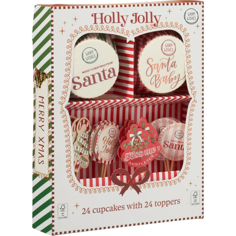 Wonderful Christmas Holly Jolly vánoční sada forem na muffiny