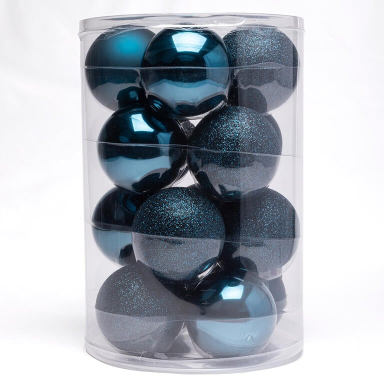 Home Styling Collection Skleněné vánoční koule Ø 8 cm, 16 kusů, modré modrý