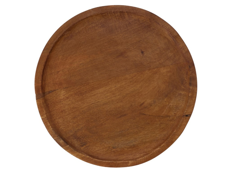 Dřevěný tác oválný 280x280x15 mm – přírodní, hnědý