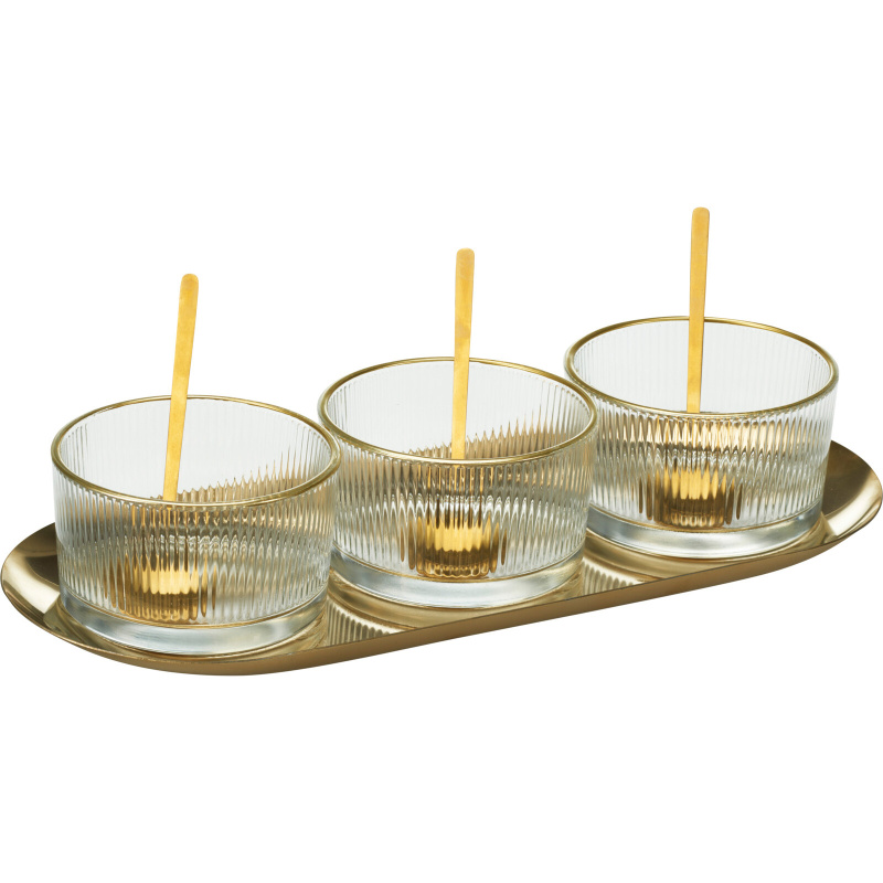 EH Excellent Houseware Sada servírovacích dipů Ø 9 cm hnědý