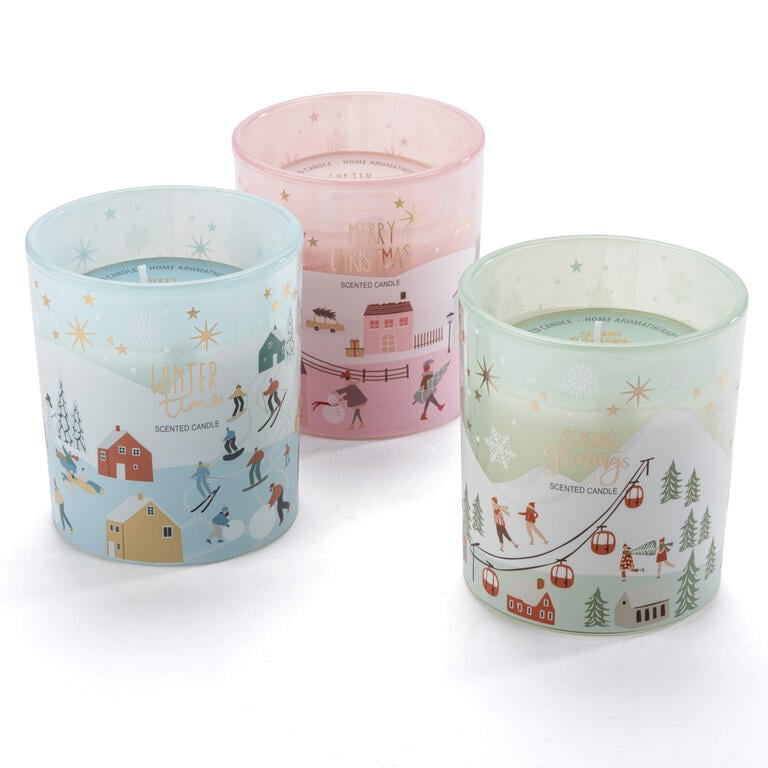 Vánoční svíčka ve skle assort