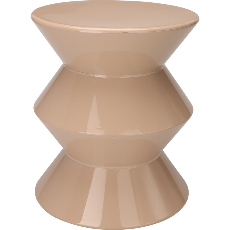 Home Styling Collection Stolek sloupec GISA, kovový, Ø 31 cm, přírodní pouštní písek béžová 98860