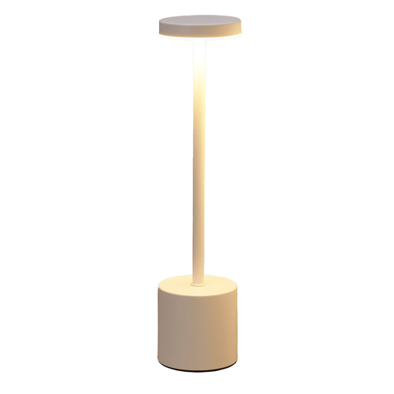 Home Styling Collection LED stolní lampa s dobíjecí baterií, kov, 34 cm béžová