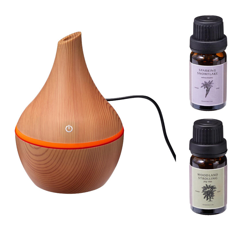 Aroma Di Rogito Zvlhčovač vzduchu USB se 2 vonnými oleji, Ø 10 x 15,5 cm - dub dąb