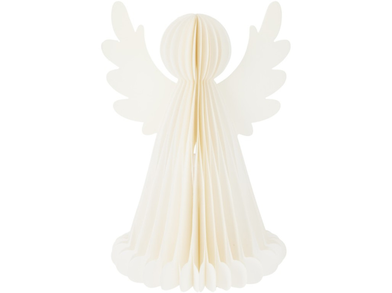 Home Styling Collection Svítící vánoční dekorace, papírový anděl se 6 LED diodami bílý