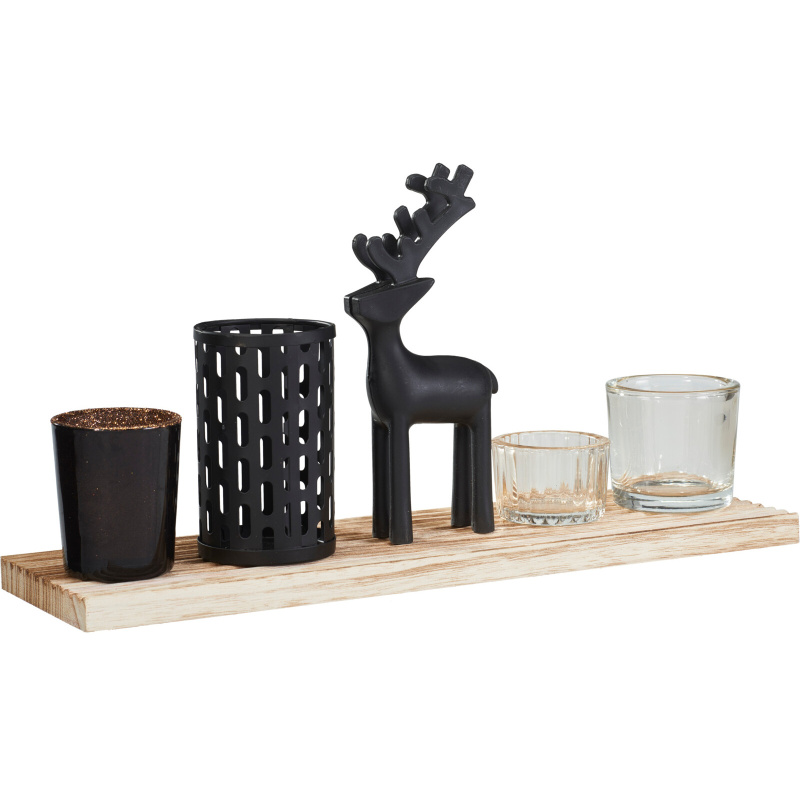 Home Styling Collection Sada vánočních svícnů na čajovou svíčku 6 ks vícebarevný