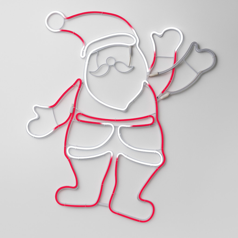 Home Styling Collection LED vánoční dekorace, Santa Claus, 55 x 61 cm červený