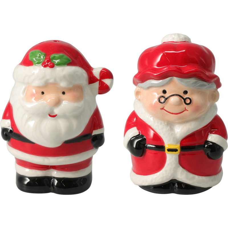 Home Styling Collection Sada vánočního koření, Santa a Santova manželka červený