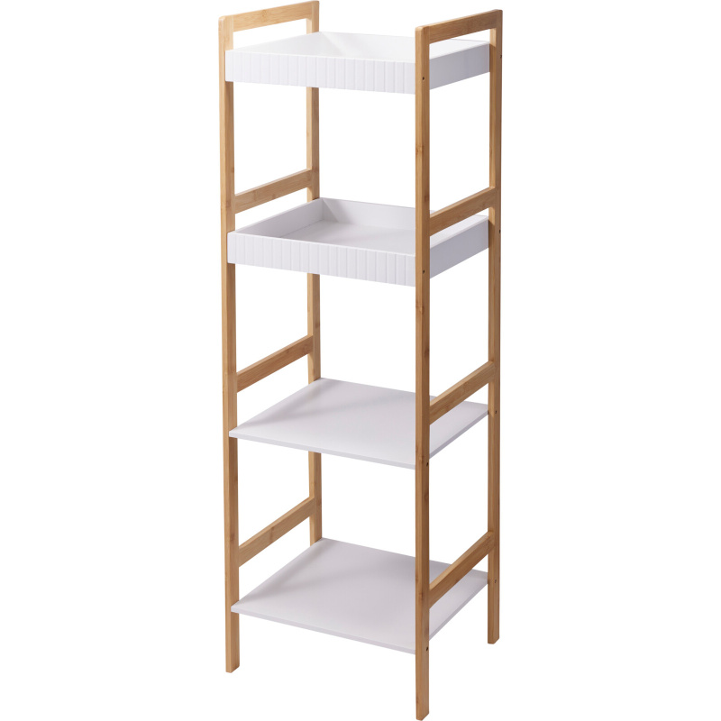 Bathroom Solutions Koupelnová skříňka FORMA, bambusová konstrukce, 36 x 33 x 110 cm bílý