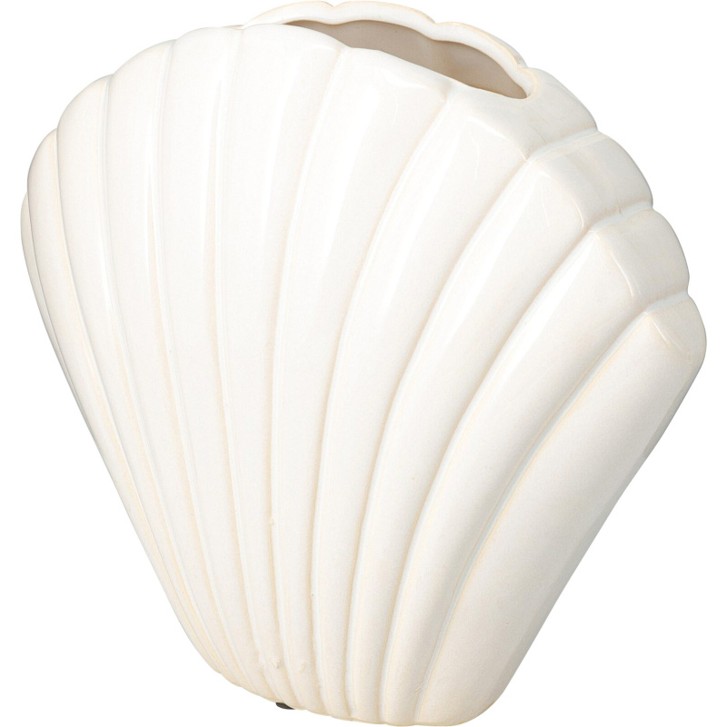 Home Styling Collection Dekorační váza ve tvaru mušle, 22 cm bílý 104536