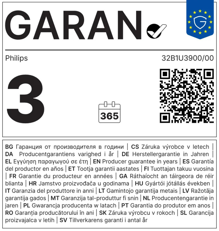 Philips 32B1U3900/00 Černá