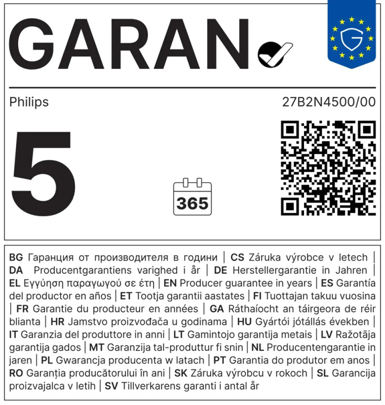 Philips 27B2N4500/00 27" Černá