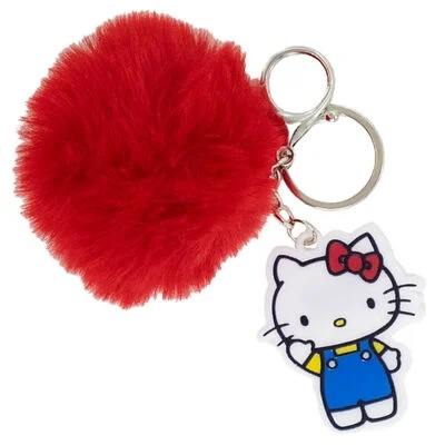 Klíčenka Hello Kitty s chlupatou bambulkou