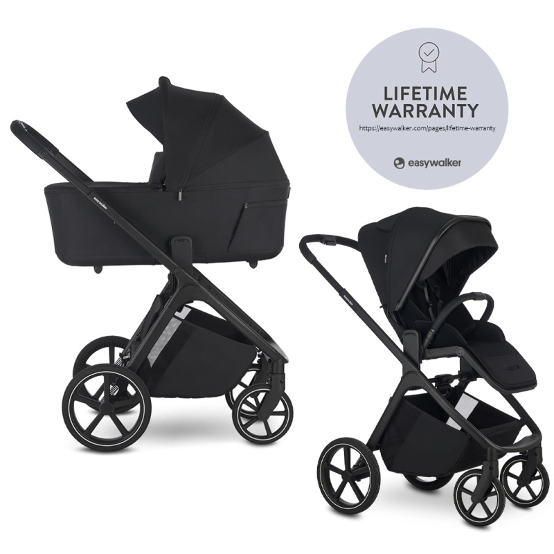 Easywalker kombinovaný kočárek Zoey Go Pure Black