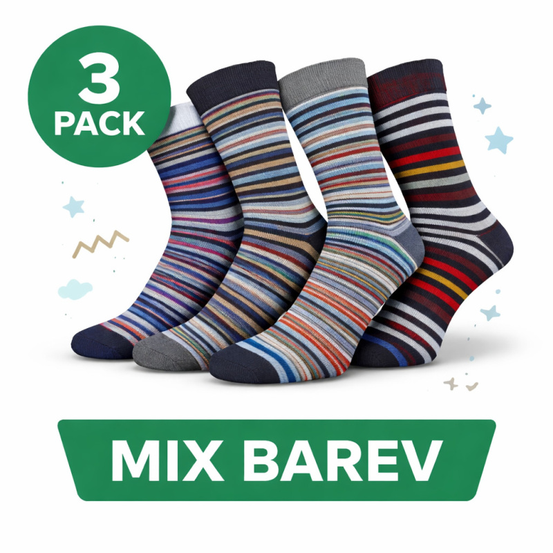 3PACK ponožky Gianvaglia vysoké vícebarevné (SK-208-mix) 43/46