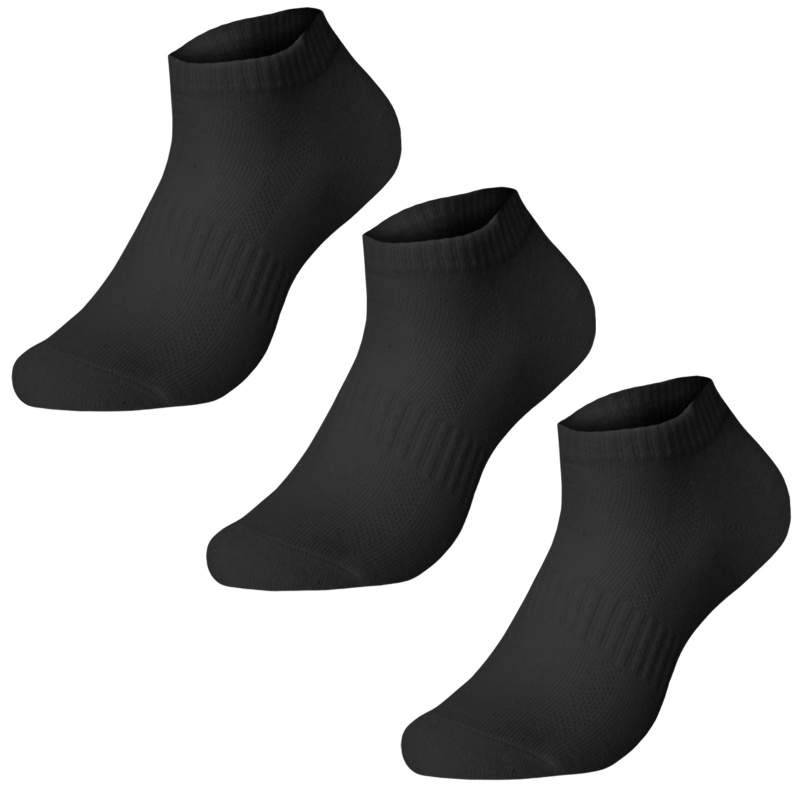 3PACK ponožky Benysøn kotníkové černé (B-6101) M