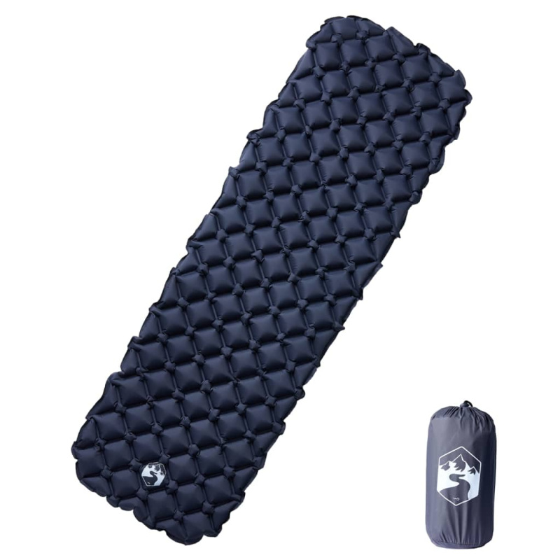 Nafukovací Kempingová Matrace Pro 1 Osobu Šedá 190 X 58 X 6 Cm - Šedá