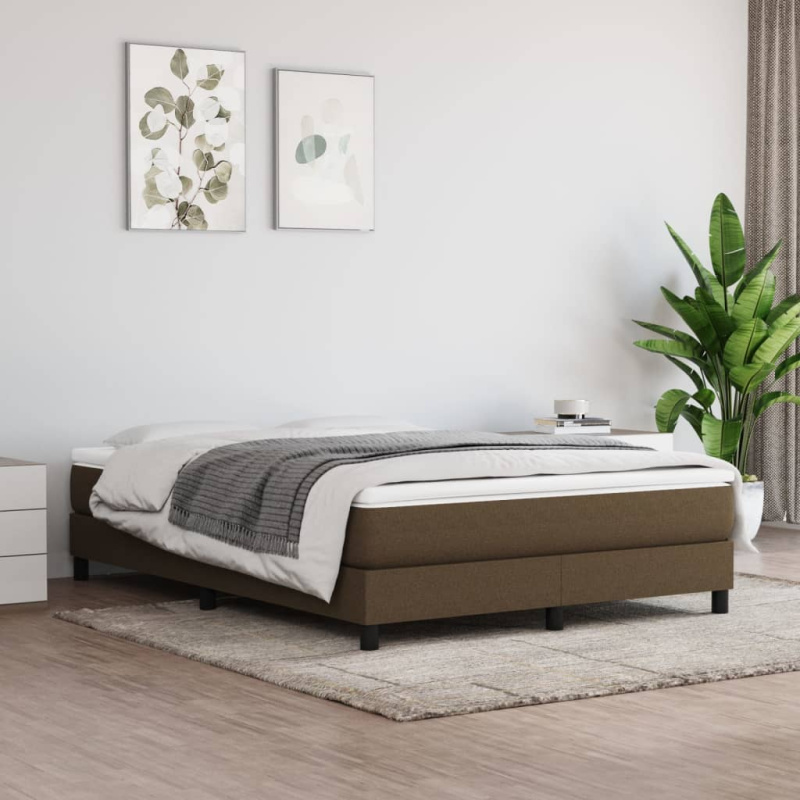Rám postele bez matrací tmavě šedá 120x190 cm textil