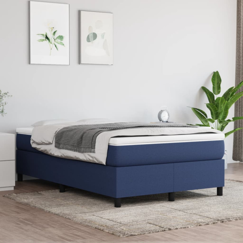 Box spring postel s matrací černá 120x190 cm textil