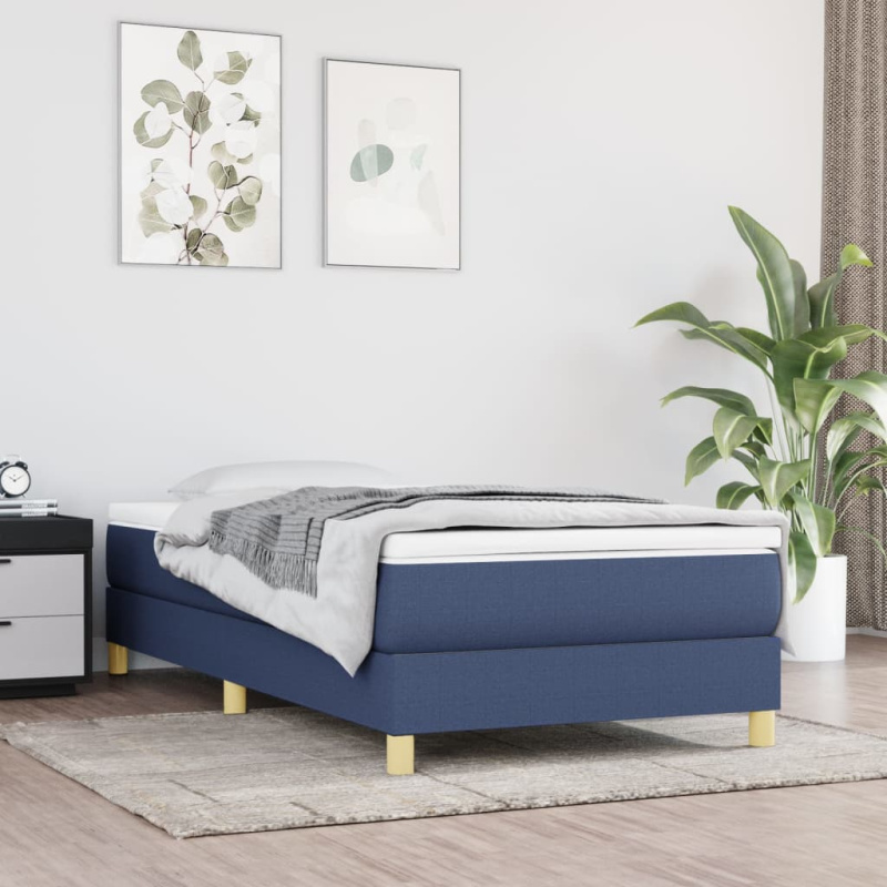 Box spring postel s matrací černá 120x190 cm textil