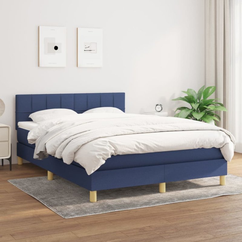 Box spring postel s matrací černá 120x190 cm textil