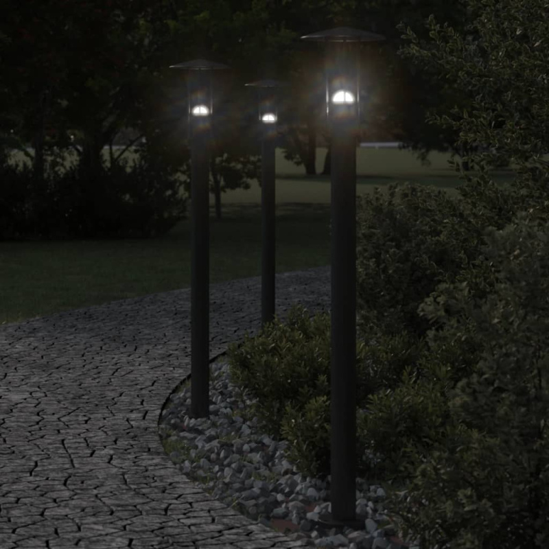 Venkovní Stojací Lampa Černá Nerezová Ocel Černá - 1 / 100 cm