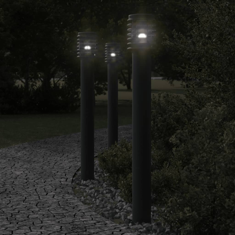 Venkovní Stojací Lampa Černá 110 Cm Nerezová Ocel Černá - 1 / Standardní
