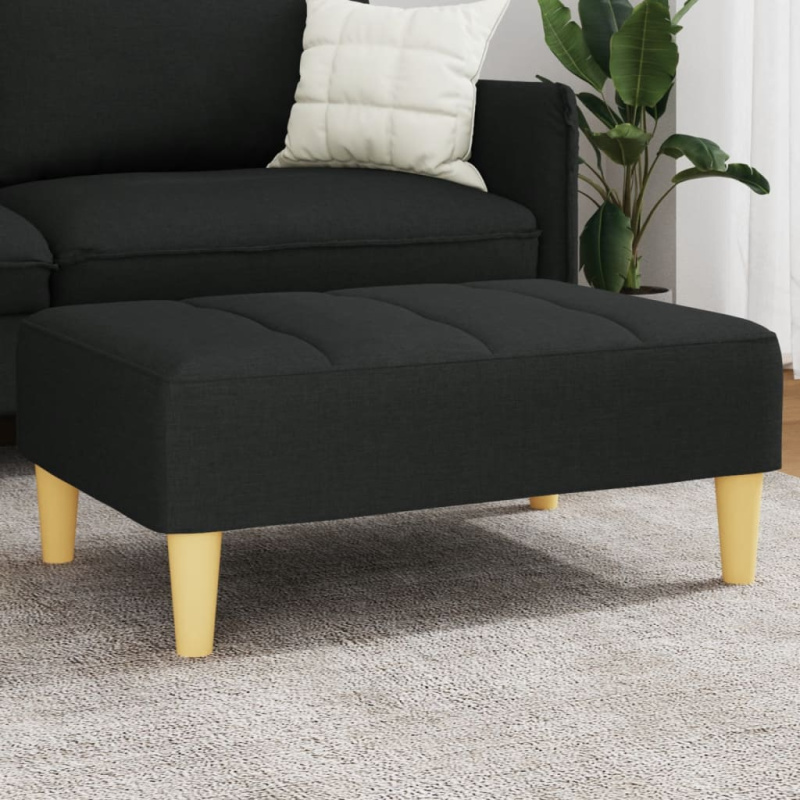Podnožka Černá 77 X 55 X 31 Cm Textil - Tmavě šedá