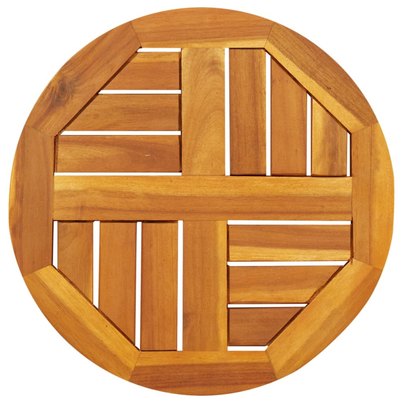 Stolní Deska Masivní Akáciové Dřevo - osmiúhelníkový / 50 cm