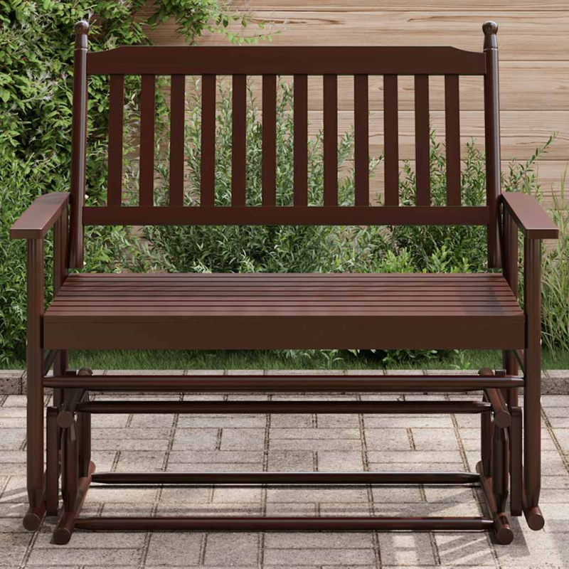 Lavice Glider 118 X 70 X 104,5 Cm Masivní Topolové Dřevo - Šedá