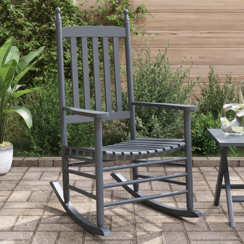 Houpací Křesla Se Zakřivenými Sedáky 2 Ks Šedá Masivní Topol - Bílá / chair (2 pcs)
