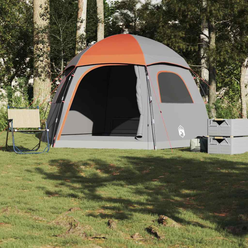 Rodinný Stan Igloo Pro 6 Osob, Šedý A Oranžový, Vodotěsný - Modrá