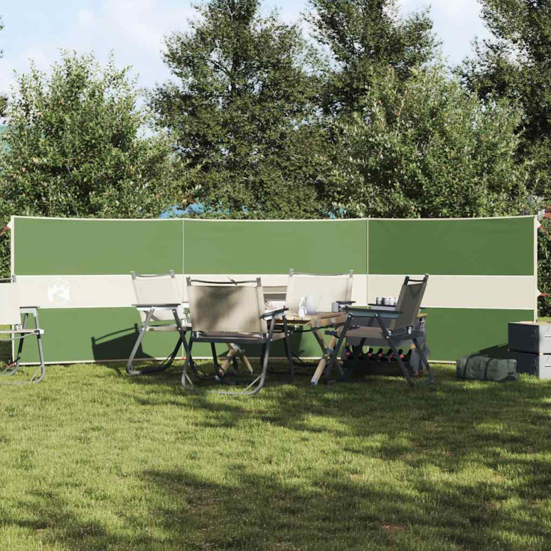 Kempingový Větrolam Zelený Nepromokavý - Šedá a oranžová / 344 x 120 cm