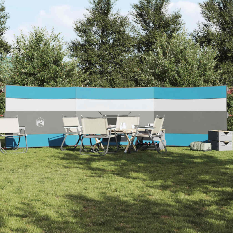 Kempingový Větrolam Zelený Nepromokavý - Šedá a oranžová / 340 x 130 cm
