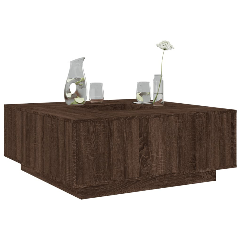 Konferenční stolek 100 x 100 x 40 cm kompozitní dřevo - Hnědý dub