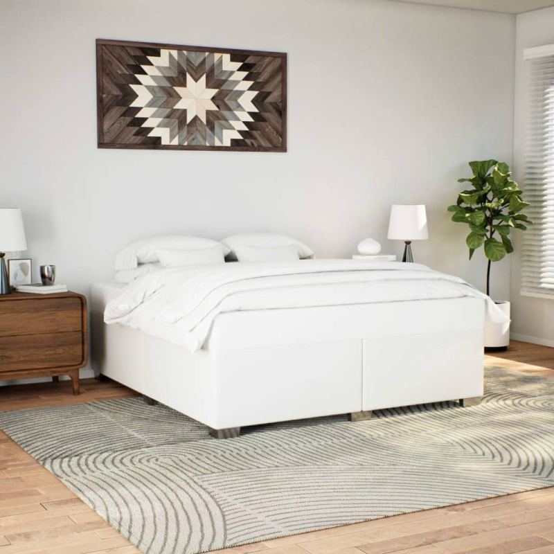 Rám postele šedá 200 x 200 cm umělá kůže