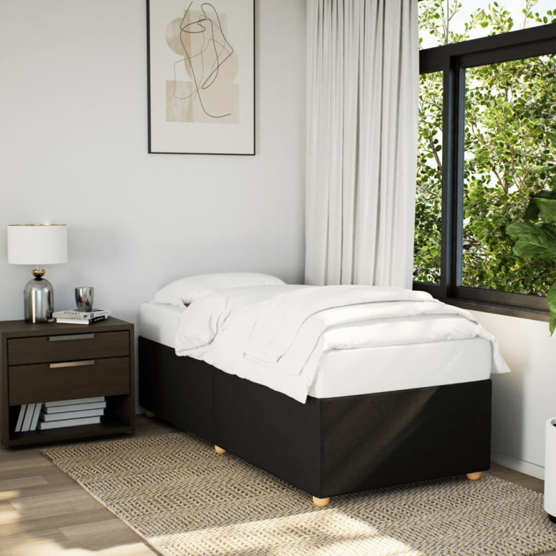Rám postele bez matrací taupe 120x190 cm textil