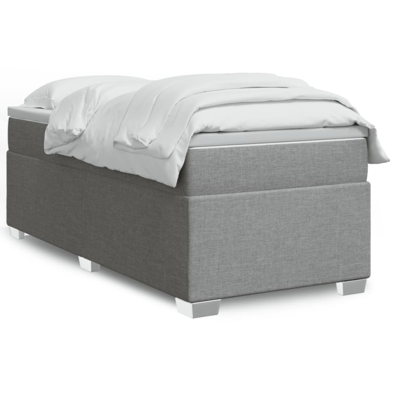 Box spring postel s matrací taupe 200x200 cm textil