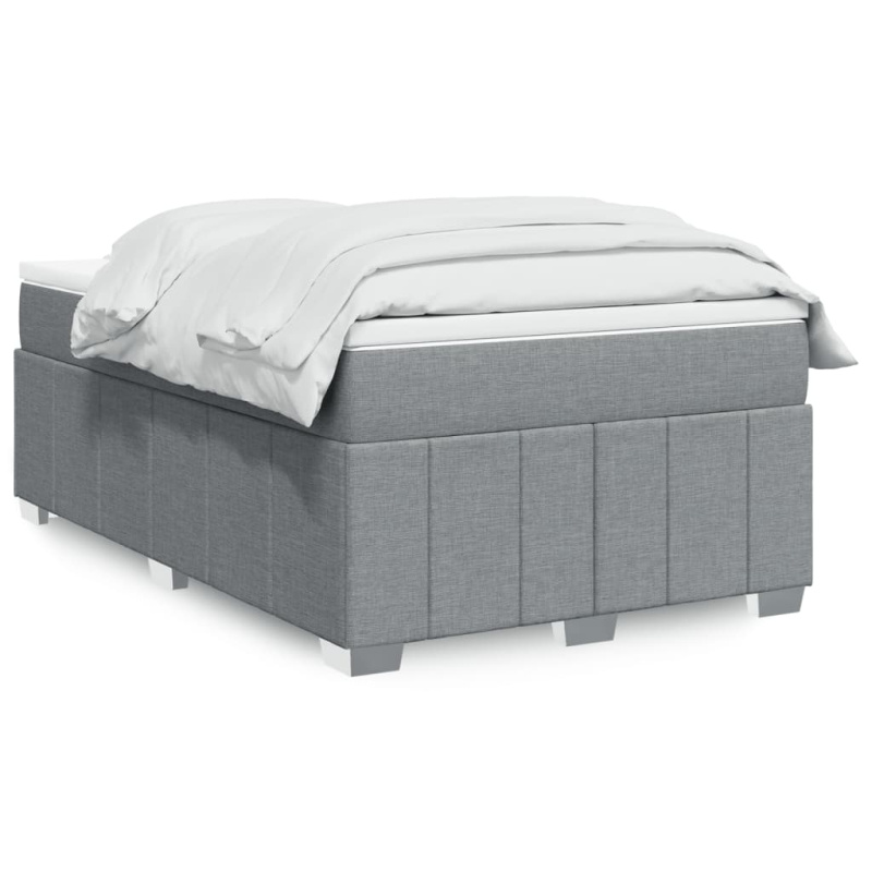 Box spring postel s matrací textil - Taupe / 200 x 200 cm