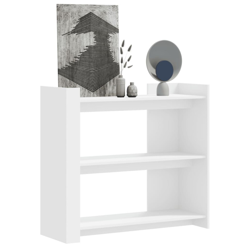 Konzolový Stolek Bílý 100 X 35 X 90 Cm Kompozitní Dřevo - Kouřový dub