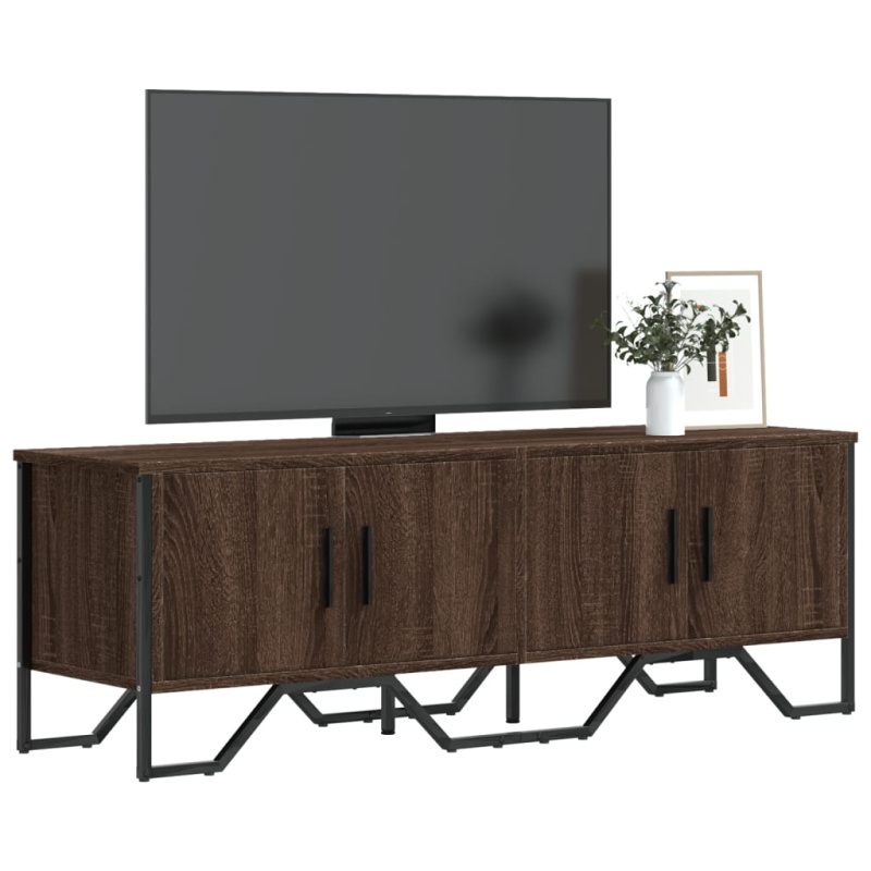 Tv Skříňka 122 X 34 X 41 Cm Kompozitní Dřevo - Černá