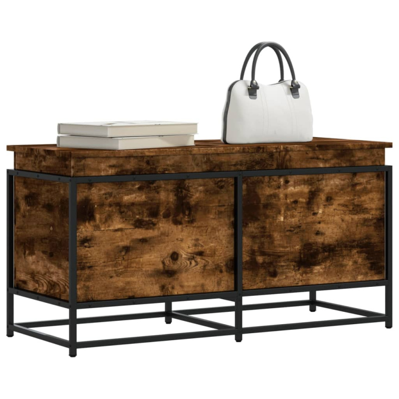 Úložný Box S Víkem 100X40X51,5 Cm Kompozitní Dřevo - Kouřový dub / 40 x 40 x 51.5 cm